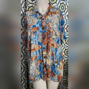 Tropical plant button up